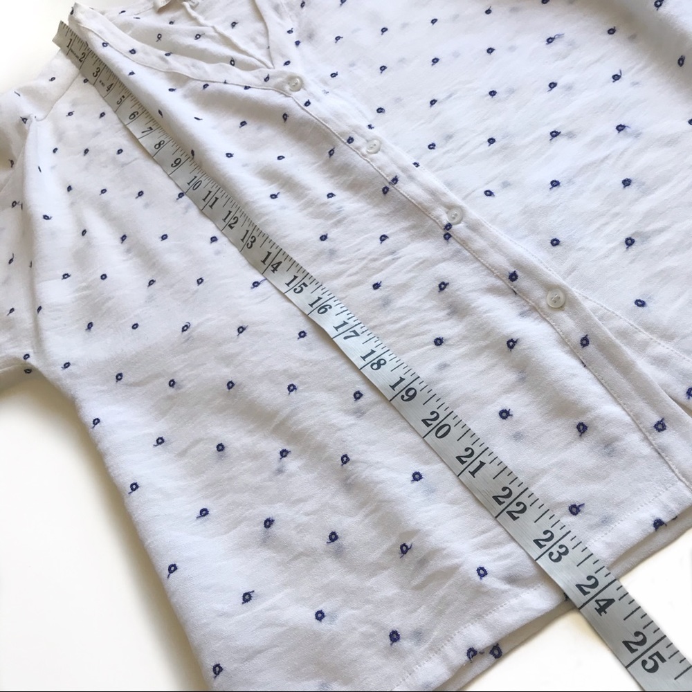 Maje Embroidered Dot Pattern Button Down Blouse - image 6